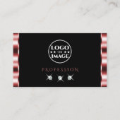 Glamoureus Red Black Sparking Diamonds met Logo Visitekaartje (Voorkant)