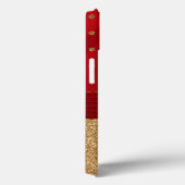 Glamoureus Red en Gold Glittery Case-Mate iPhone Case (Achterkant / Rechts)
