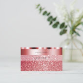 Glamoureus Red Mousserend Glitter Elegant Shimmery Visitekaartje (Staand voorkant)