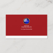 Glamoureus Red Spider Web Designer Visitekaartje (Achterkant)