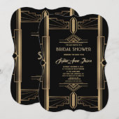 Glamoureus Roaring 20: Great Gatsby Vrijgezellenfe Kaart (Voorkant / Achterkant)