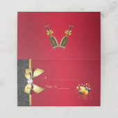 Glamoureus, Romantic Elegance Birthday Party Plaatskaartje (Buitenkant ongevouwen)