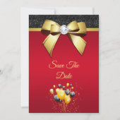 Glamoureus, Romantic Elegance Birthday Party Save The Date (Voorkant)