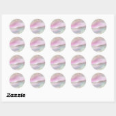 Glamoureus Romantic iridescent parelholografisch C Ronde Sticker (Vel)