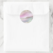 Glamoureus Romantic iridescent parelholografisch C Ronde Sticker (Tas)