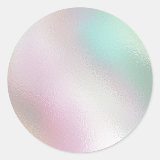 Glamoureus Romantic iridescent parelholografisch C Ronde Sticker (Voorkant)