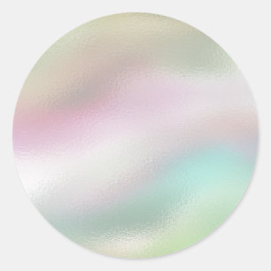 Glamoureus Romantic iridescent parelholografisch C Ronde Sticker