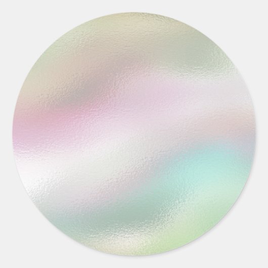 Glamoureus Romantic iridescent parelholografisch C Ronde Sticker (Voorkant)