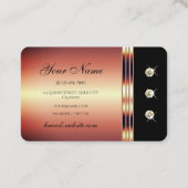 Glamoureus Roos Gold Black met mousserende diamant Visitekaartje (Achterkant)