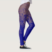 Glamoureus Roos Gold Cobalt Blue Glitter Ombre Leggings (Rechts)