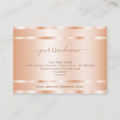 Glamoureus Roos Gold Effect Luxury en Professional Visitekaartje (Achterkant)