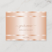 Glamoureus Roos Gold Effect Luxury en Professional Visitekaartje (Voorkant)