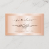 Glamoureus Roos Gold Effect met Lijst Uitstekend Visitekaartje (Achterkant)