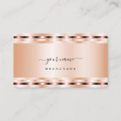 Glamoureus Roos Gold Effects Flashy and Elegant Visitekaartje (Voorkant)