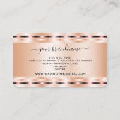 Glamoureus Roos Gold Effects Flashy and Elegant Visitekaartje (Achterkant)