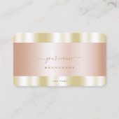 Glamoureus Roos Gold- en Gold-kleuren Professional Visitekaartje (Voorkant)
