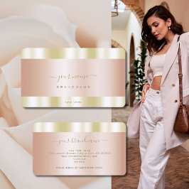 Glamoureus Roos Gold- en Gold-kleuren Professional Visitekaartje