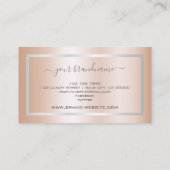 Glamoureus Roos Gold en Silver met Faux Diamond Visitekaartje (Achterkant)