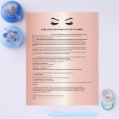 Glamoureus roos Gold EYELASH EXTENSION CONSENT FOR Flyer (Enkel)