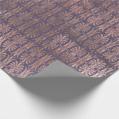 Glamoureus Roos Gold Foil en Lavender Art Deco Cadeaupapier (Hoek)