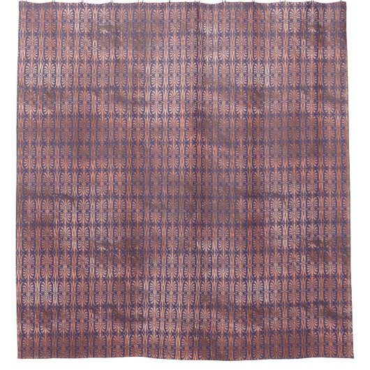 Glamoureus Roos Gold Foil en Lavender Art Deco Douchegordijn (Voorkant)