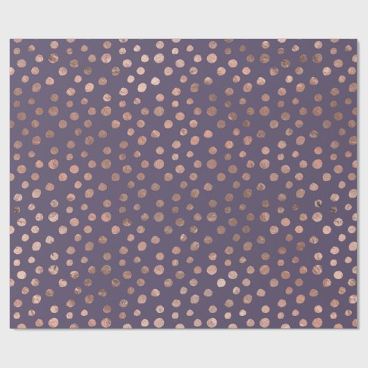 Glamoureus Roos Gold Foil en Lavender Art Stippen Cadeaupapier (Vlak)