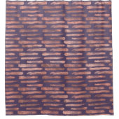 Glamoureus Roos Gold Foil en Lavender Brusstrokes Douchegordijn (Voorkant)