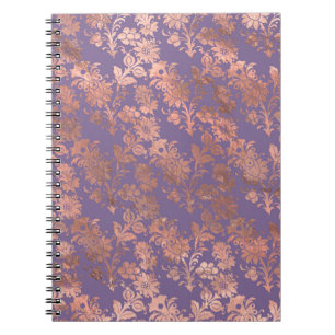 Glamoureus Roos Gold Foil en Lavender Floral Notitieboek