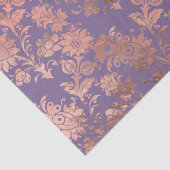 Glamoureus Roos Gold Foil en Lavender Floral Tissuepapier (Detail)