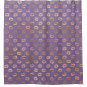 Glamoureus Roos Gold Foil en lavender Lips Douchegordijn (Voorkant)