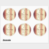 Glamoureus Roos Gold Glitter Initialen Productlabe Ronde Sticker (Vel)