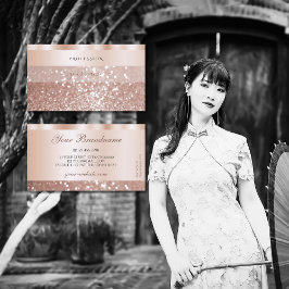 Glamoureus Roos Gold Glitter Luxueus Visitekaartje