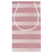 Glamoureus Roos Gold Glitter Moderne Sjabloon Klein Cadeauzakje (Achterkant)