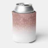 Glamoureus Roos Gold Glitter Sequin Ombre Monogram Blikjeskoeler (Blikje Achterkant)