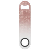 Glamoureus Roos Gold Glitter Sequin Ombre Monogram Speed Flessenopener (Achterkant)