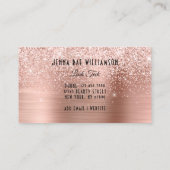 Glamoureus Roos Gold Glitter Sparkle Lash Tech Visitekaartje (Achterkant)