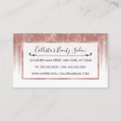 Glamoureus Roos Gold Glitter Striped Gradient Klantenkaartje (Achterkant)