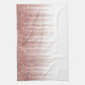 Glamoureus Roos Gold Glitter Striped Gradient Theedoek (Verticaal)