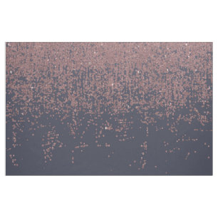 Glamoureus Roos Gold Navy Blue Glitter Ombre Stof