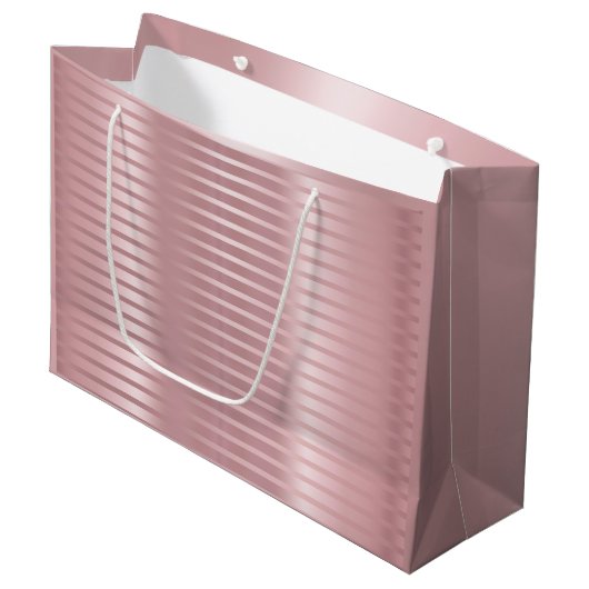 Glamoureus Roos Gold Sjabloon Elegant Modern Trend Groot Cadeauzakje (Voorkant Gekanteld)