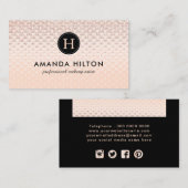 Glamoureus Roos Gold-visitekaartje Visitekaartje (Voorkant / Achterkant)