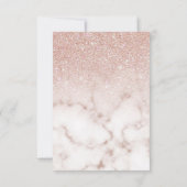 Glamoureus Roos Gold White Glitter Marble Gradient Bedankkaart (Achterkant)
