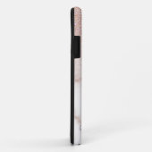 Glamoureus Roos Gold White Glitter Marble Gradient Case-Mate iPhone Case (Achterkant/rechts)
