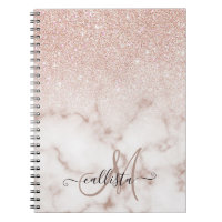 Glamoureus Roos Gold White Glitter Marble Gradient