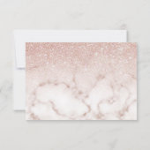 Glamoureus Roos Gold White Glitter Marble Gradient Save The Date (Achterkant)