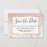 Glamoureus Roos Gold White Glitter Marble Gradient