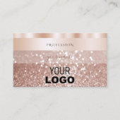 Glamoureus Roos Golden Bright Sparkle Glitter Logo Visitekaartje (Voorkant)
