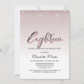 Glamoureus Roos Pink Diamonds 18e verjaardag Kaart (Voorkant)