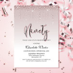 Glamoureus Roos Pink Diamonds 90th Birthday Kaart<br><div class="desc">Nodig je vrienden en geliefden uit voor je 90ste verjaardagsfeestje met deze glamoureuze roze diamanten uitnodiging voor roos.</div>