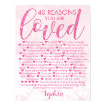 Glamoureus roze 40e verjaardag 40 Redenen waarom